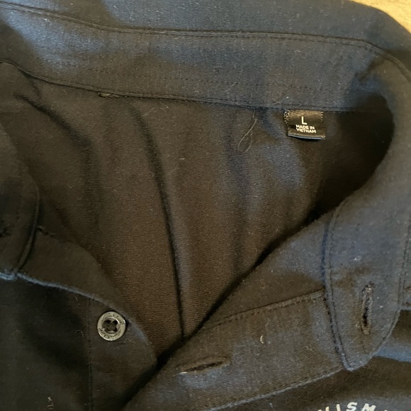 Travis Mathew youth cotton polyester logo polo golf size large EUC black - Picture 3 of 4